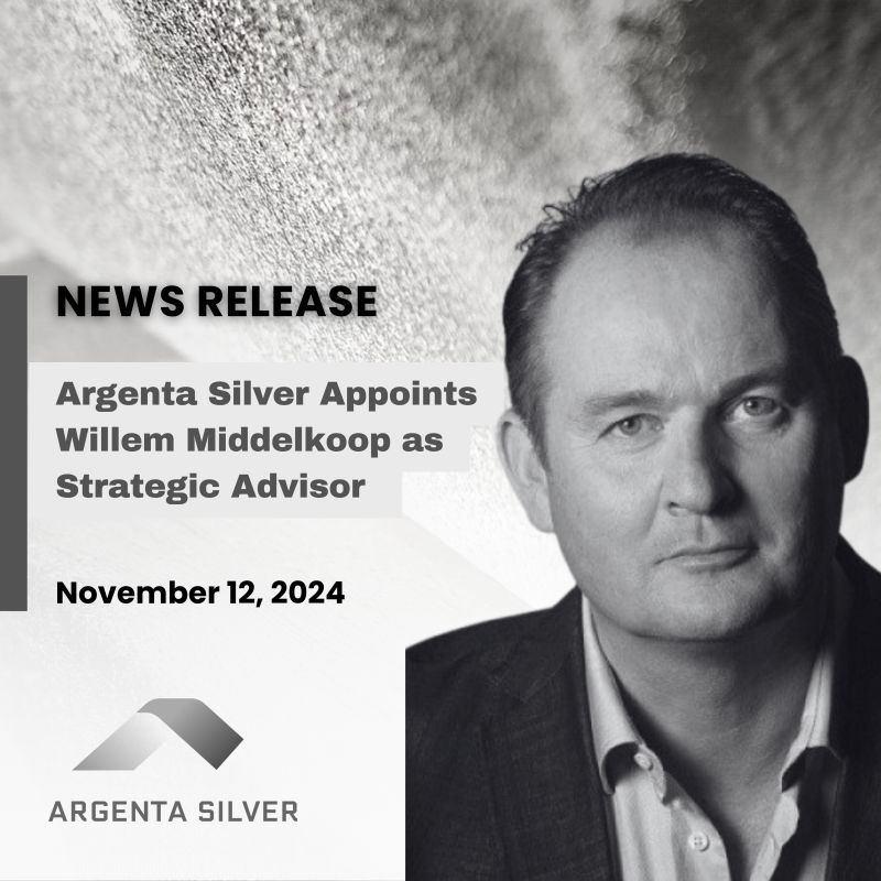 Argenta Silver Appoints Willem Middelkoop as Strategic Advisor image