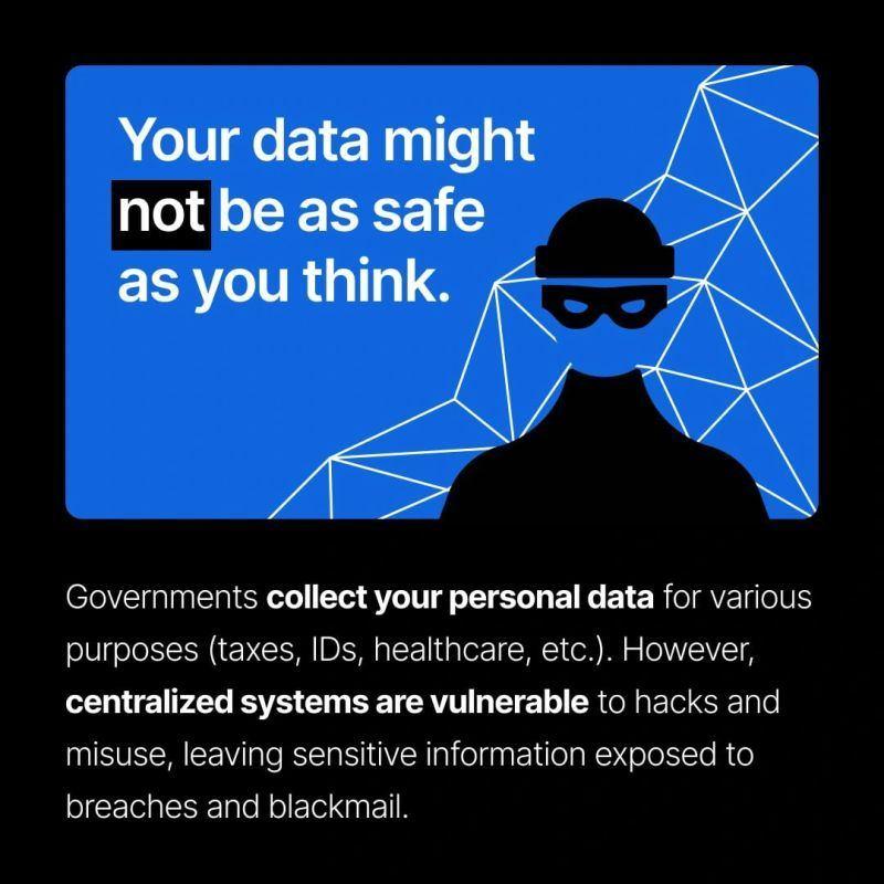 Governments often store data in central systems, making it vulnerable to breaches, misuse, and surveillance. image