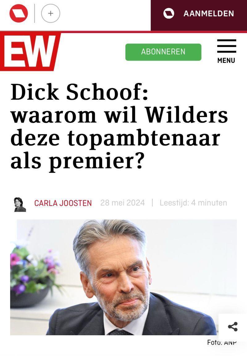 Wat is de ware agenda van Schoof (tot jan. 2021 - vlak voor de ‘functie elders’ van Pieter Omtzigt - meer dan 30 jaar lid PvdA), NSC/Omtzigt en Wilders? image