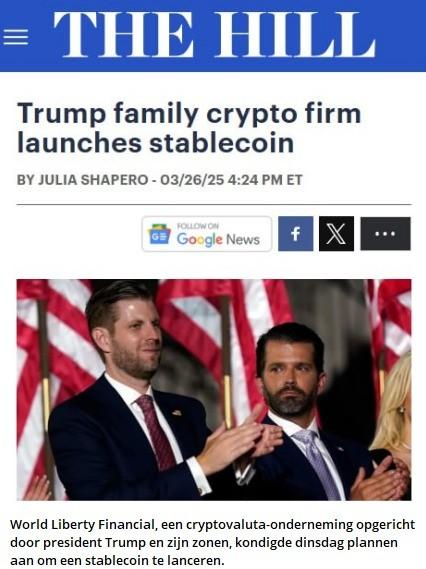 Trump lanceert een stablecoin. Revolutionair? Of is het gewoon het oude systeem in een nieuw jasje? image