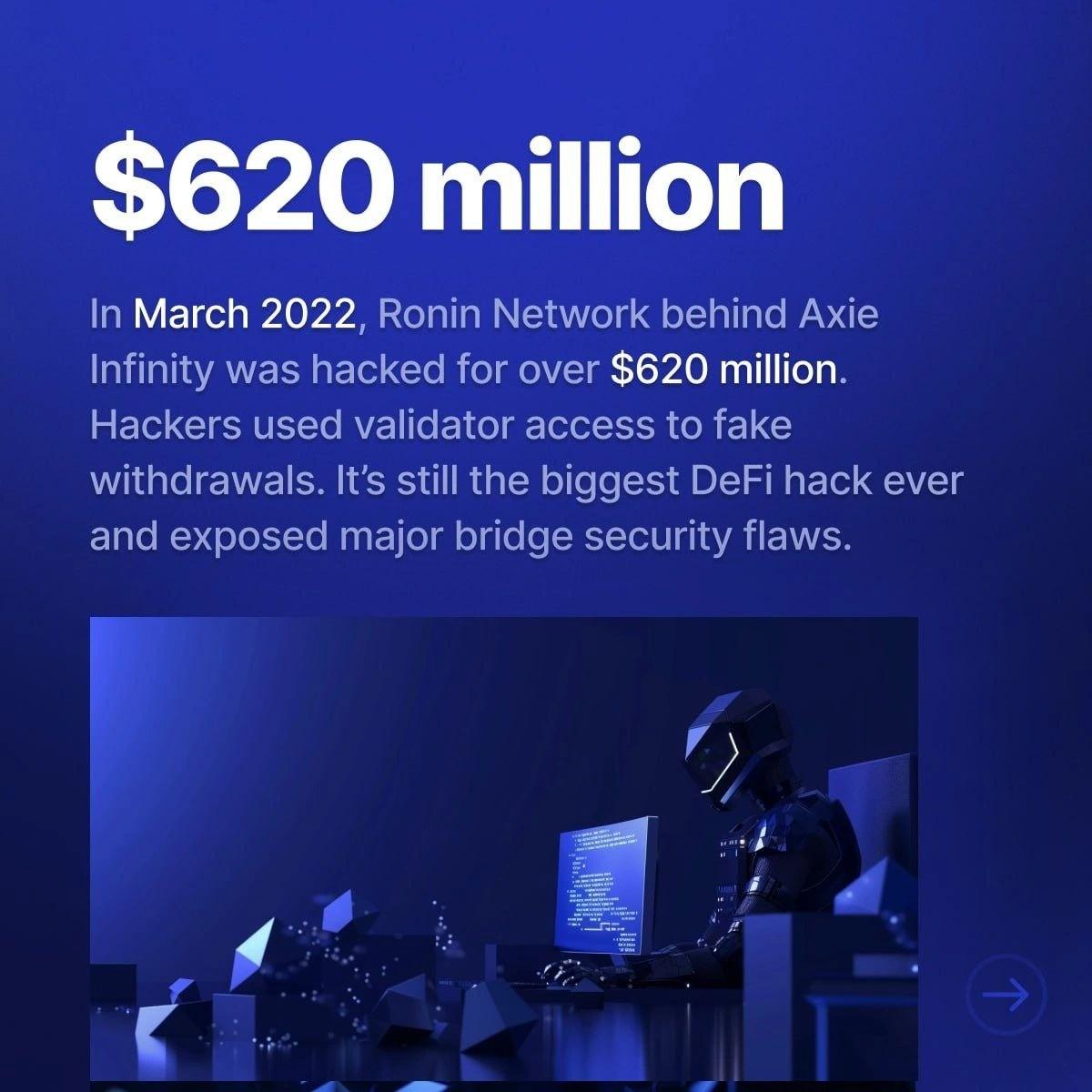 š”Wist je dat de grootste DeFi-hack ooit plaatsvond op het Ronin Network? image