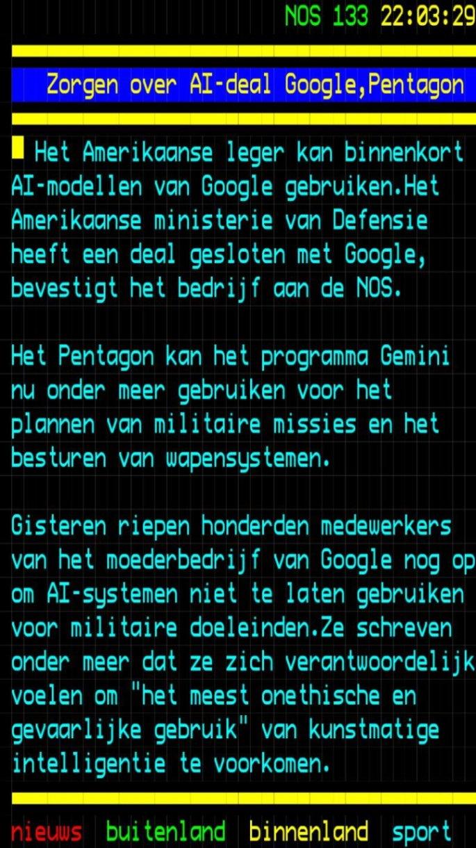 Zorg over #AI-deal Google met Pentagon? image