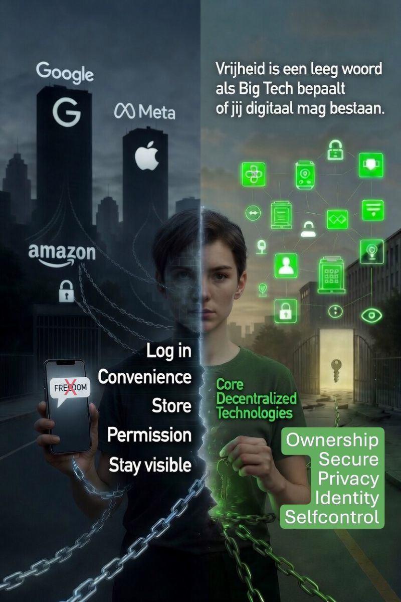 Vrijheid is een leeg woord zodra jouw digitale bestaan afhankelijk is van Big Tech. image