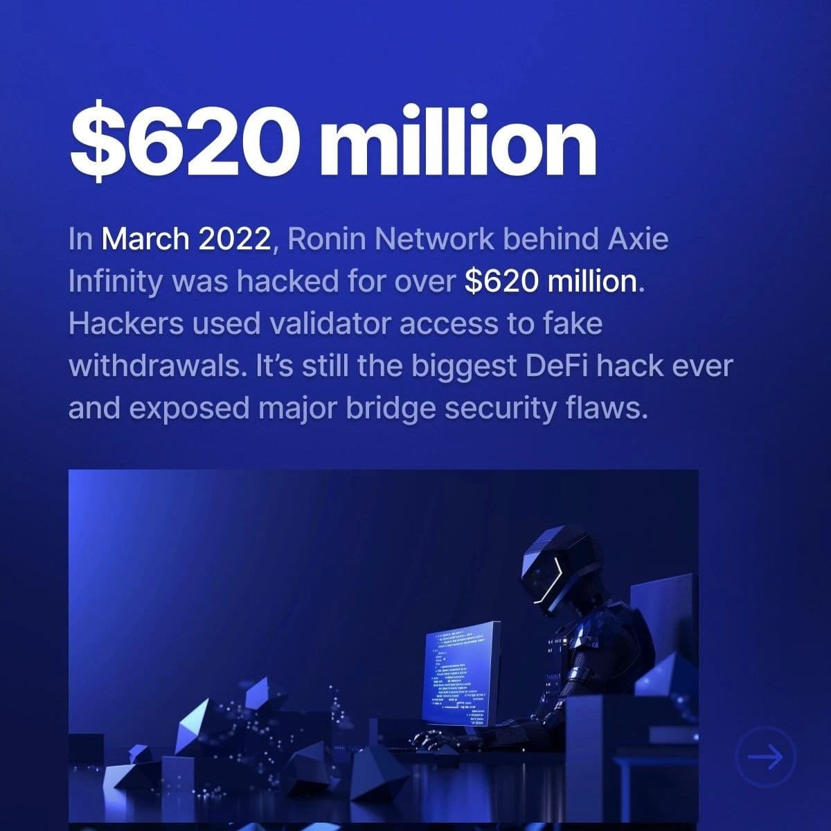 💡Wist je dat de grootste DeFi-hack ooit plaatsvond op het Ronin Network? image